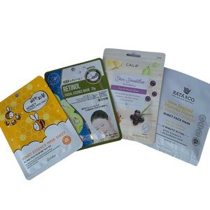 Facial Mask Sheet Bundle - Set of 4 GREAT FOR SLUMBER PARTY